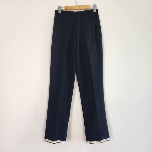 60s Slit Capris Pants Mr Dino Black & White Elastic 10 - Picture 2 of 10
